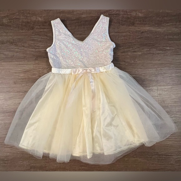 Weissman Other - Weissman Dance/Lyrical Costume Dress – Child LC Cream With Sequins C39